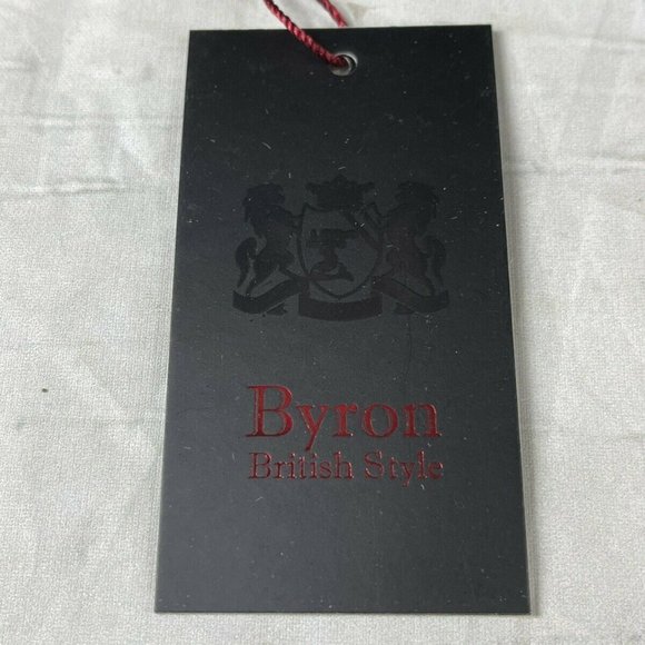 Luxury Byron British Style Italian Purple Cotton 2 Ply Casual Button L NWT $198 - Picture 3 of 4